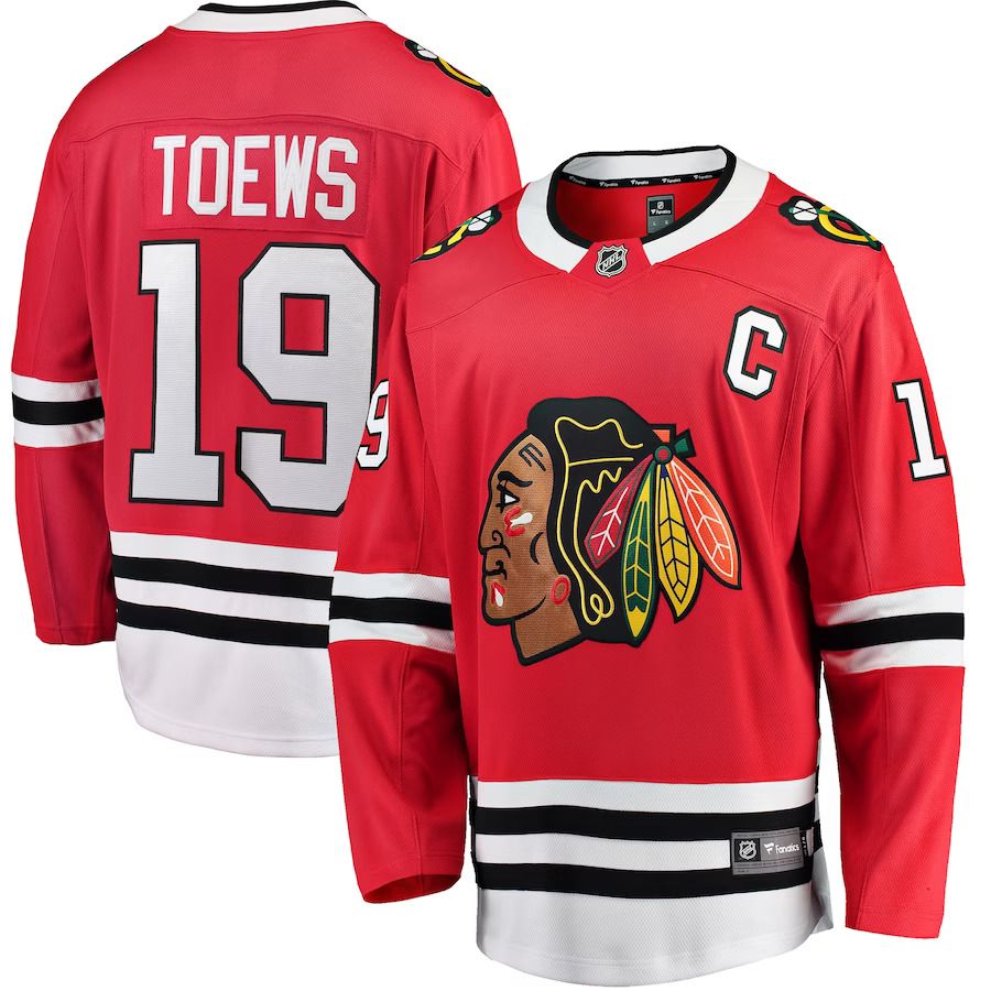 Men Chicago Blackhawks #19 Jonathan Toews Fanatics Branded Red Breakaway Player NHL Jersey